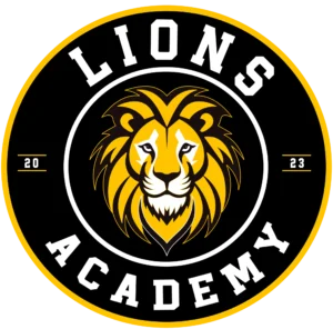 AcademiadeFotbalLionsPitesti logo sigla 300x296